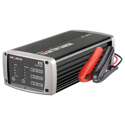 Proecta jump starter and battery charger on a white background