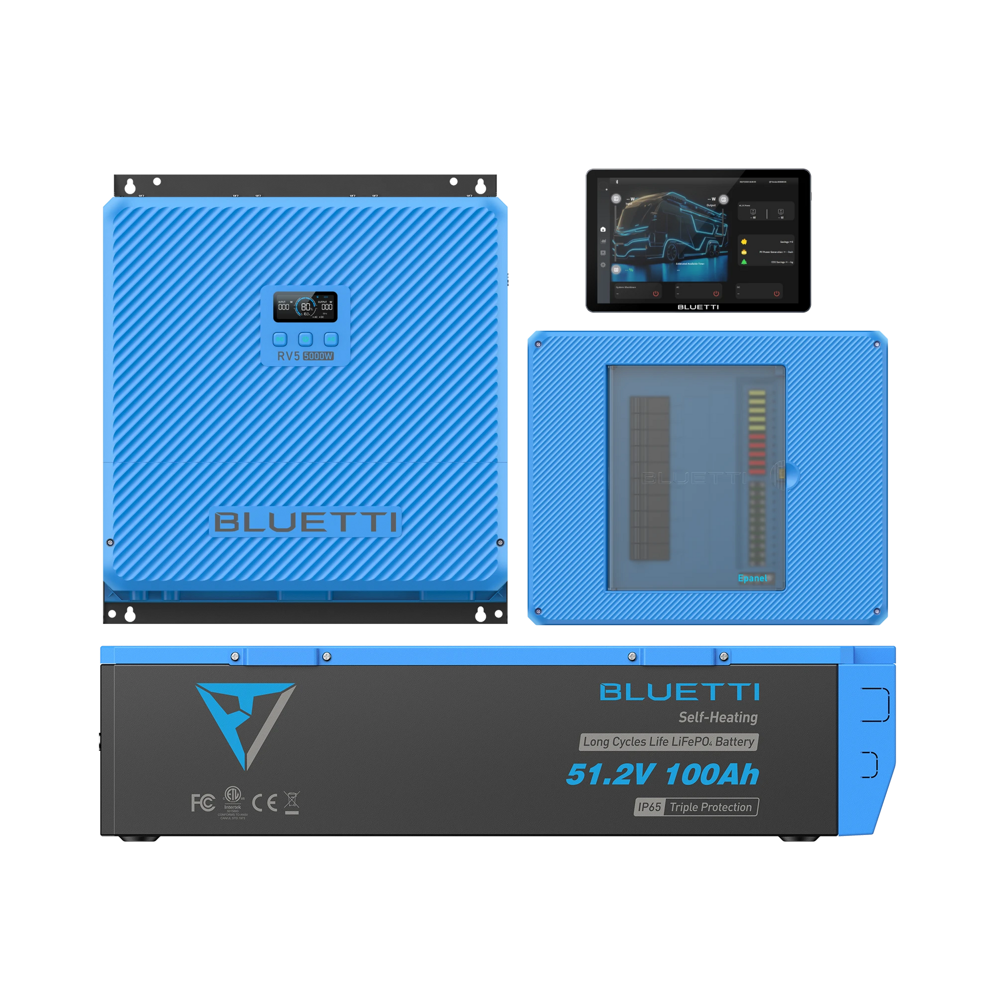 Bluetti RV5 Power Hub with B4810 Battery and Epanel