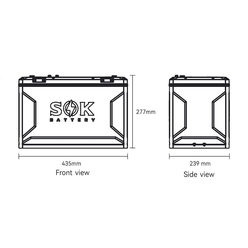 SOK 12V 314 Ah Lithium Battery with heating and Victron communications