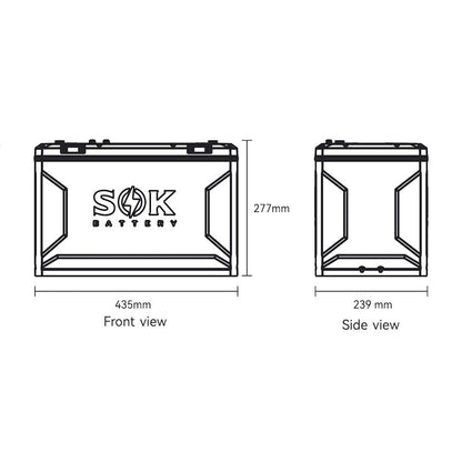SOK 12V 314 Ah Lithium Battery with heating and Victron communications