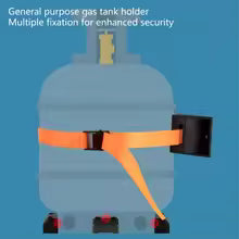 Adjustable Nylon Strap ABS Cylinder Holder Mount for Motorhomes and Campers Securely Holds Cylinders During Travel