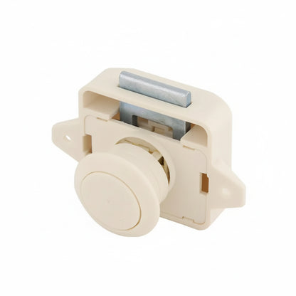 26mm Push Button Cabinet Latch - White