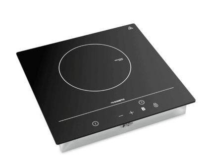 Dometic CVI1350 single-zone induction cooktop — 350×350mm, 1300W/1700W Boost, easy-clean glass surface