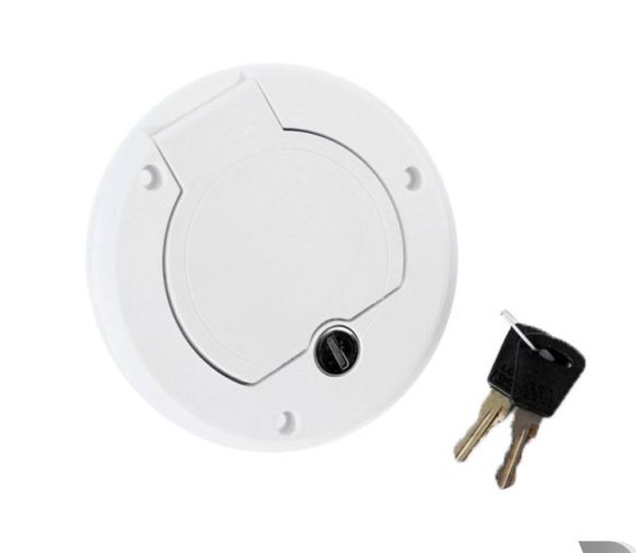 Camec Water Filler with Cap/Lock White