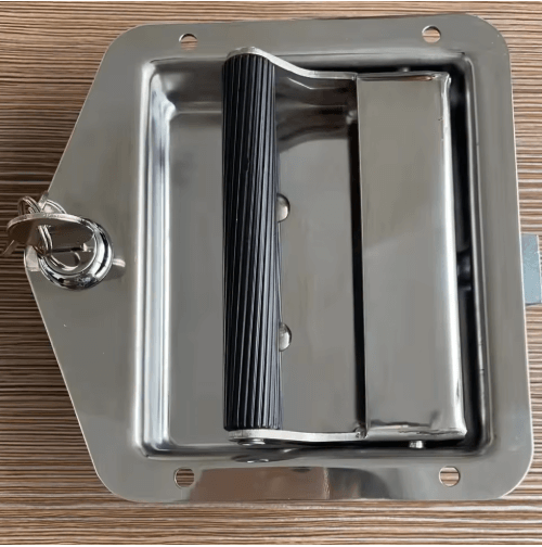 Caravan Door Latch Lock for Campervan, RV, and Caravan – Heavy-Duty flush mount design for added security.