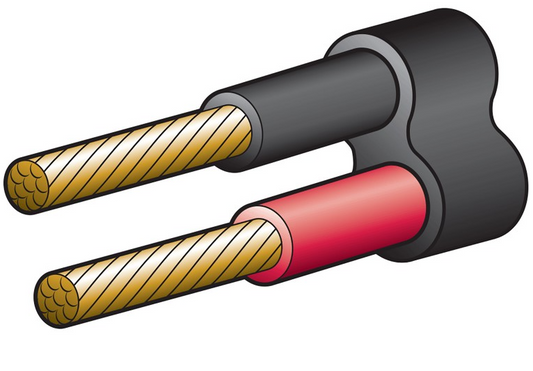 CABLE TWIN 6MM 44A  RD\BL