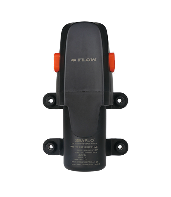 Seaflo water pressure pump on a white background
