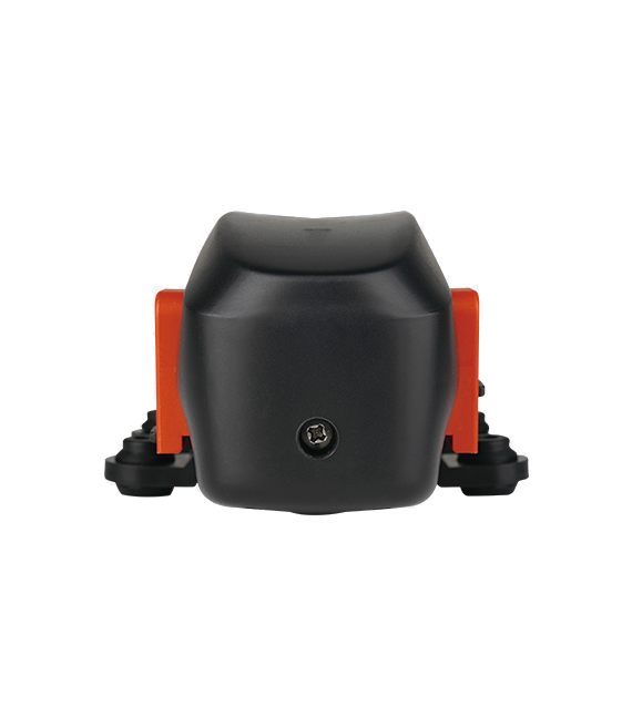 Black and red water pump on a white background
