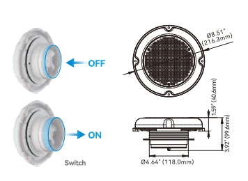 Seaflo solar roof vent fan installation diagram dimensions cutout