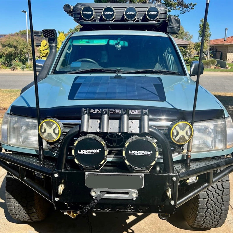 Lensun 100W Flexible Hood Solar Panel Toyota Land Cruiser 100