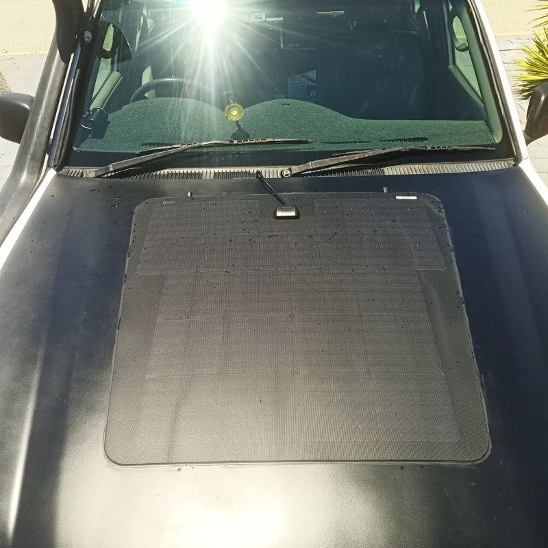 Lensun 100W Flexible Hood Solar Panel Toyota Land Cruiser 100