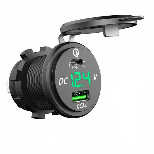 USB-C + PD QC 3.0 with Volt meter