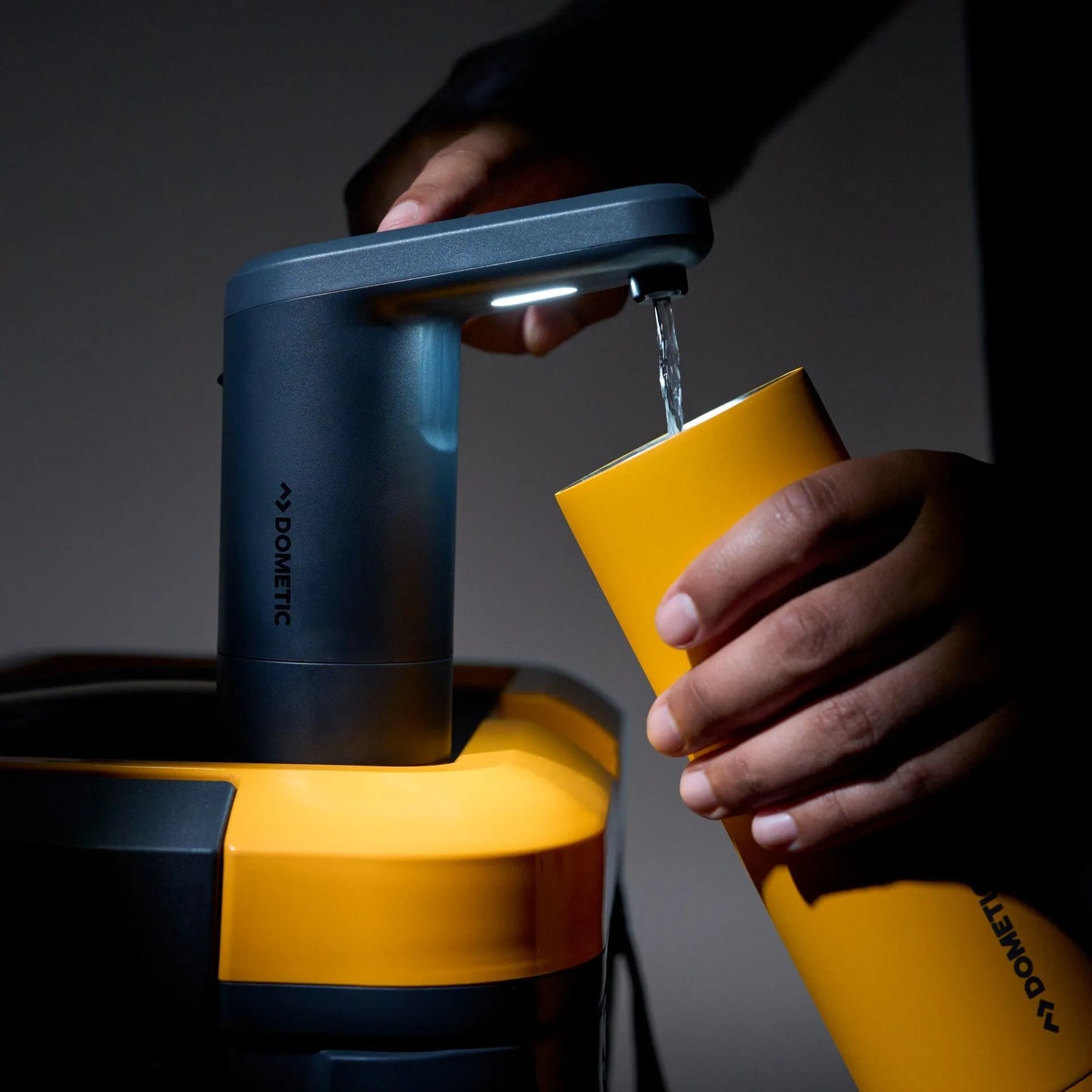 Dometic Recon 360 faucet in use.