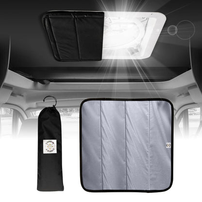 Vanlifer roof vent cover, grey color.