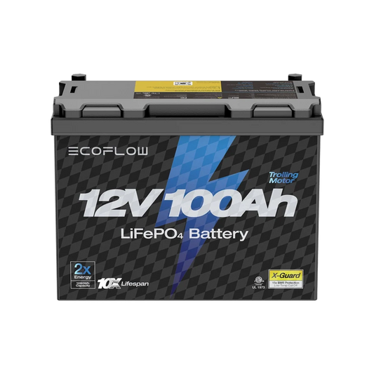 EcoFlow 12V 100Ah LiFePO4 Lithium Battery Deep Cycle