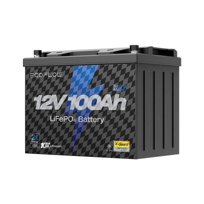 EcoFlow 12V 100Ah LiFePO4 Lithium Battery Deep Cycle