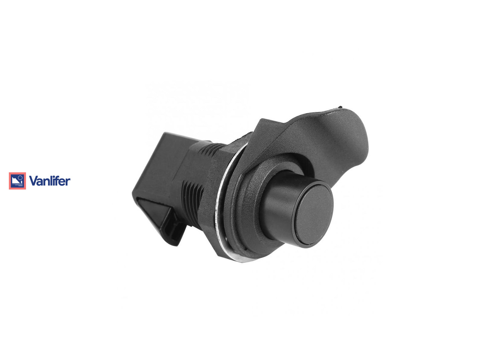 Push button cabinet latch black