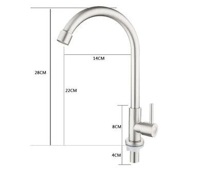 Vanlifer Single Handle Cold Water Faucet - Stainless Steel
