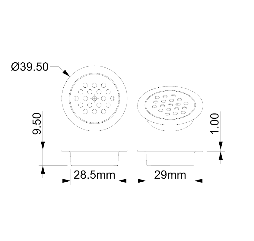 Round Cabinet Air Vent Mesh Louver Cover