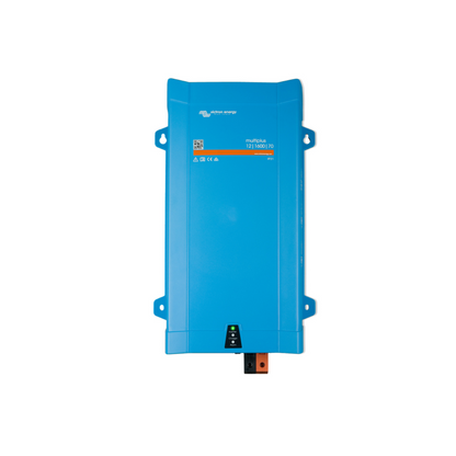 Blue power inverter on a white background