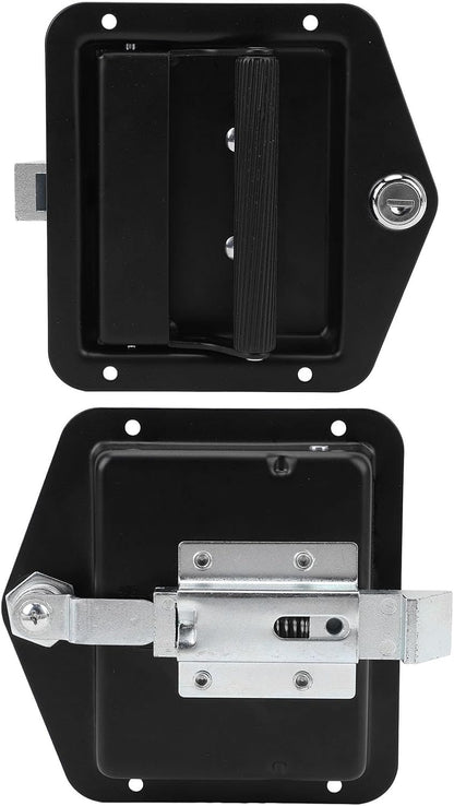 Black Folding Heavy-Duty T Handle Lock Latch