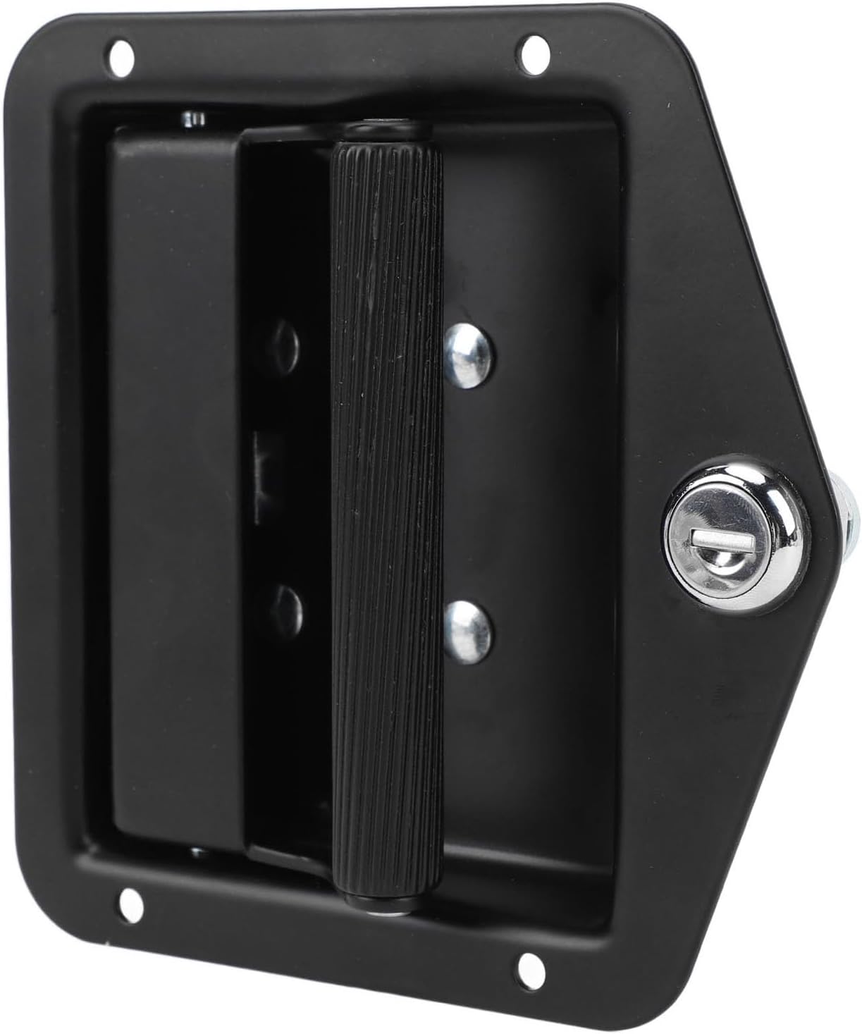 Black Folding Heavy-Duty T Handle Lock Latch