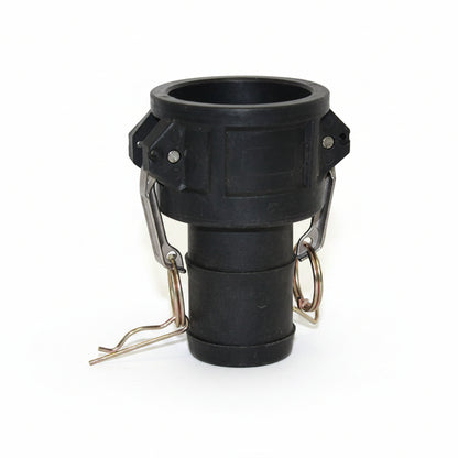 Camlock Type C Nylon 25mm 1 inch female hose coupling with lever lock cam arms for water transfer and campervan plumbing systems.