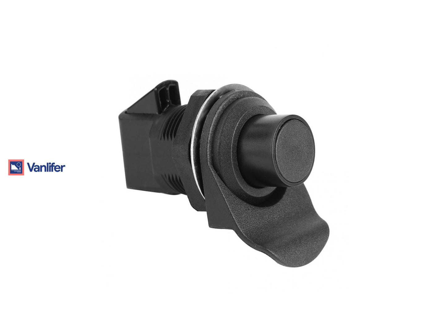 Push button cabinet latch black