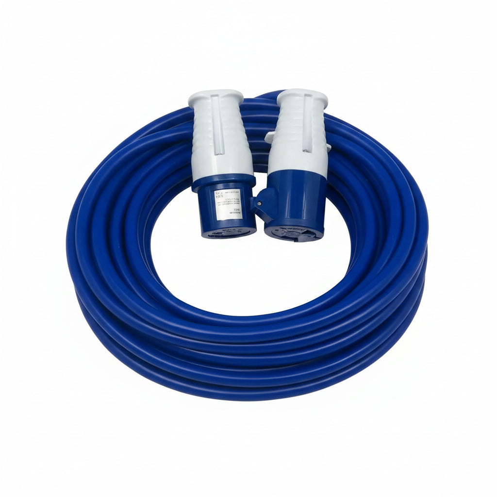CordTech 10m caravan extension lead with 16A caravan plug and coupler