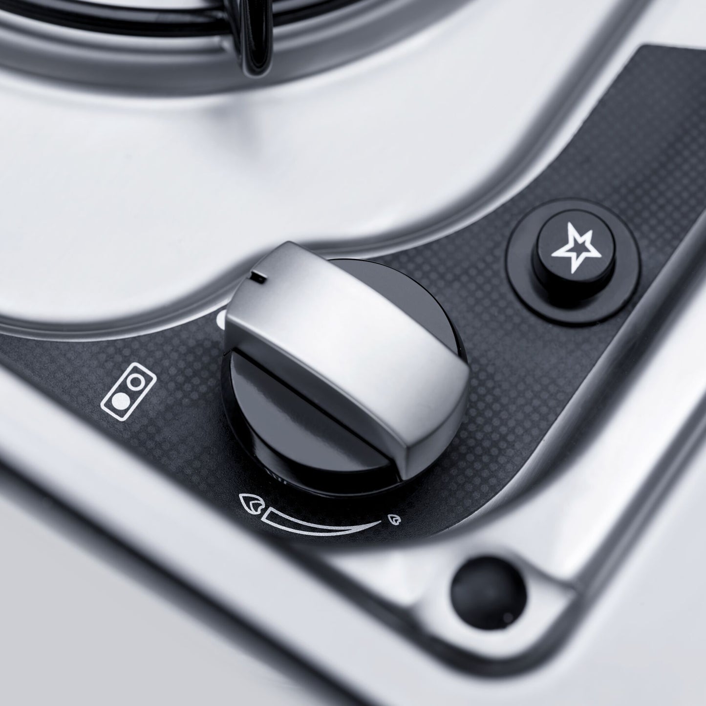 hob and sink combo, heat control knob