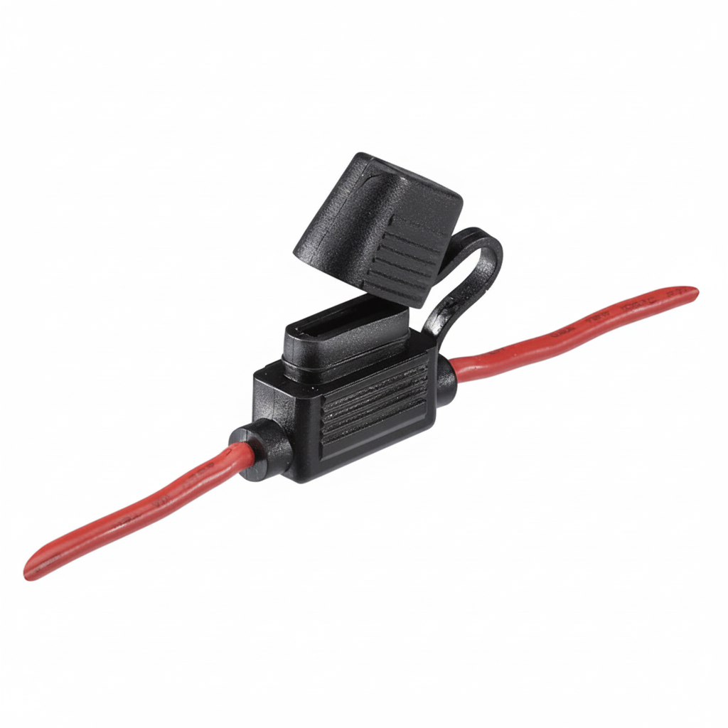 Inline ATS blade fuse holder 30A with waterproof cap and pre-wired leads pack of 10