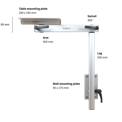 Lagun Table Pedestal Kit - Anodised Finish