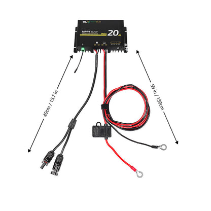 Lensun Waterproof MPPT Solar Charge Controller 20A 40A Bluetooth