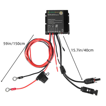 LensunSolar 10A MPPT Solar Charge Controller Waterproof Bluetooth