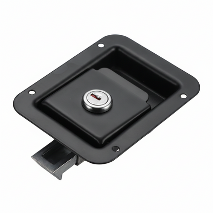Black locking cabinet paddle handle latch for campervan cabinet doors and storage compartments