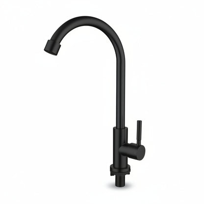 Matte black cold water faucet tap for campervan and caravan sink