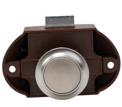 Brown push button cabinet latch zinc alloy campervan conversion