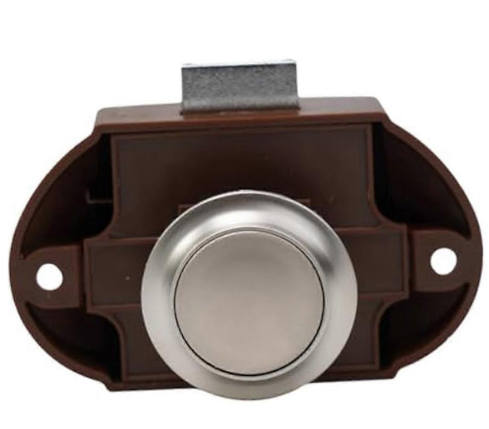 Brown push button cabinet latch zinc alloy campervan conversion