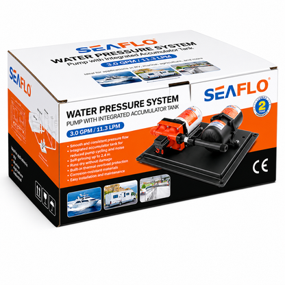 Seaflo 42 Series water pressure system retail packaging box