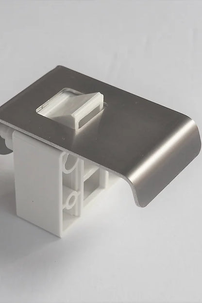 Stainless steel finger pull drawer latch van build cabinet