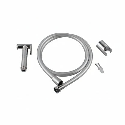 Stainless steel shower faucet kit with flexible hose and brass spray nozzle for campervan and RV showers