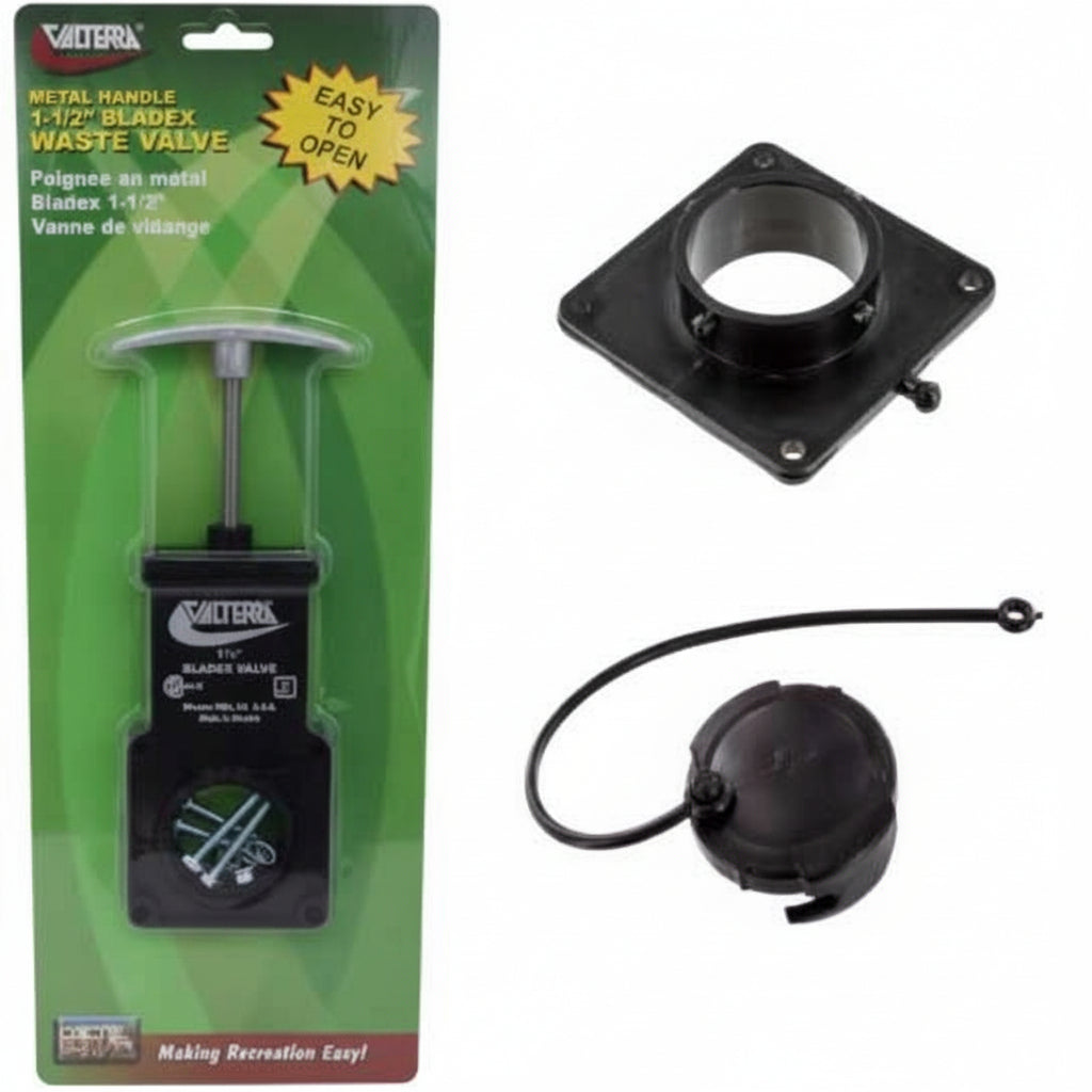 Valterra 1½" Dump Valve Kit With Blank Cap