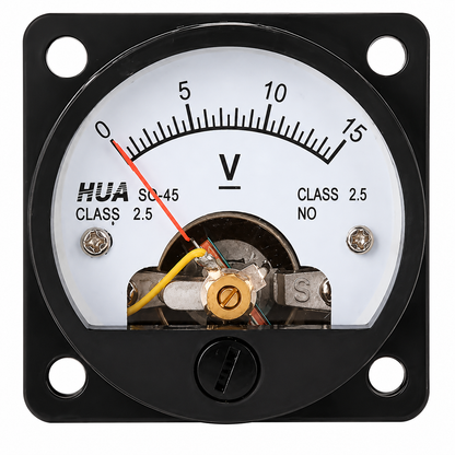 Vanlifer analog voltmeter with 0 to 15 volt needle display for campervan and vehicle electrical systems