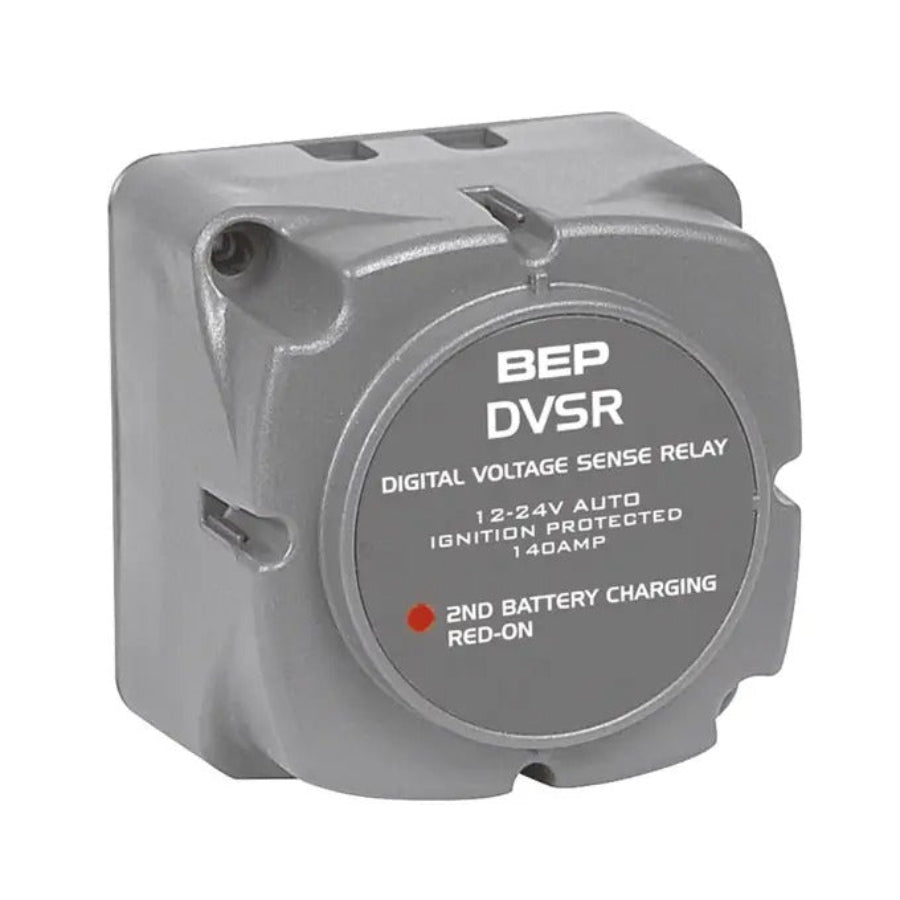 BEP digital voltage sense relay on a white background