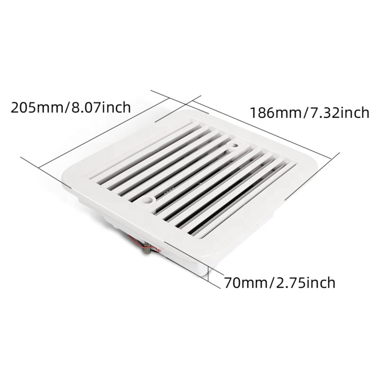 12V Side Extractor Vent Fan 205×185mm