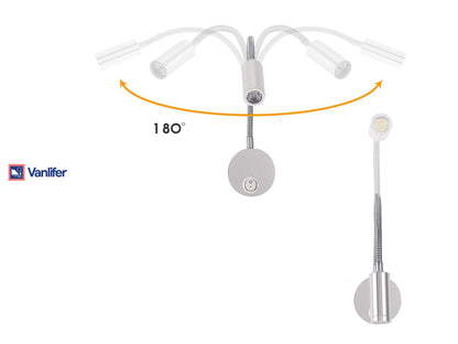 Vanlifer LED Dimmable Reading Light with USB