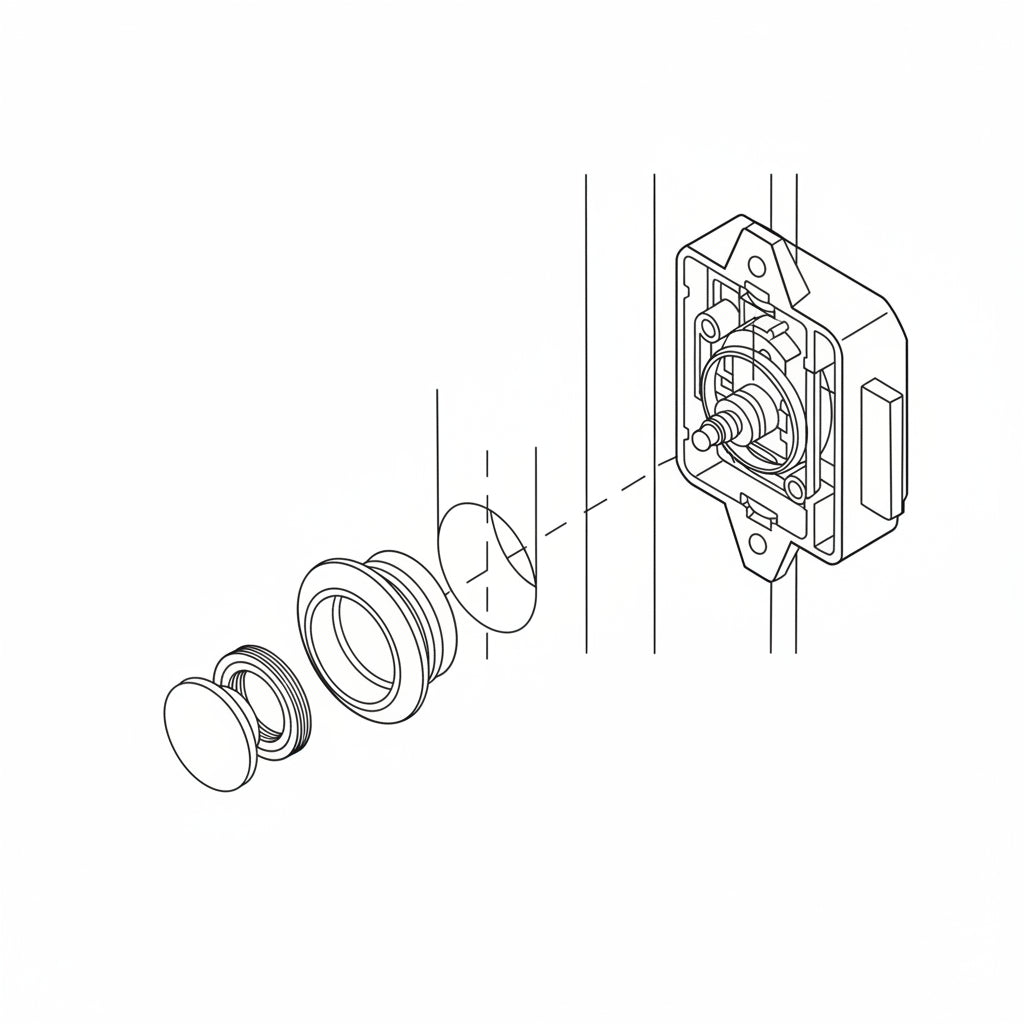 Keyless black drawer lock for camper 