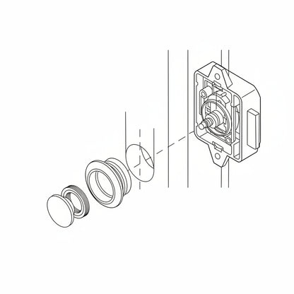 Keyless black drawer lock for camper 