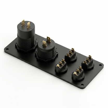 Vanlifer Control Switch Panel - Voltmeter, USB & 4 Switches